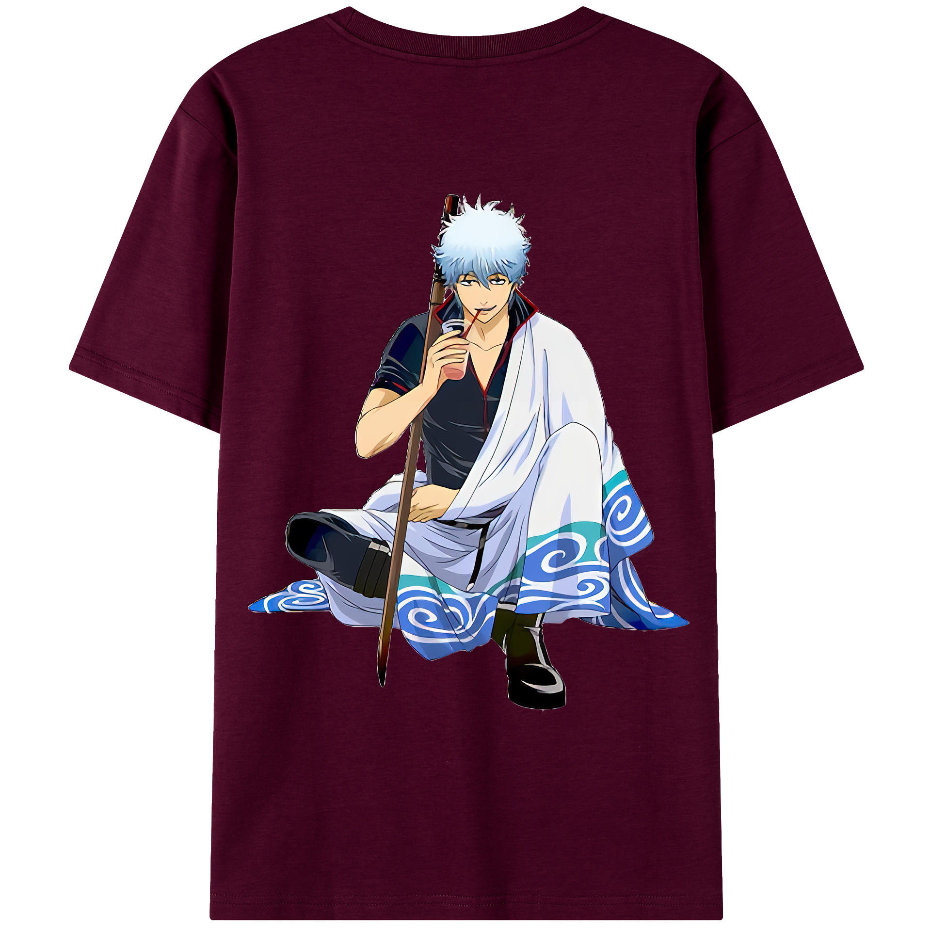（画像用） ぎんたま 坂田銀時（さかたぎんとき） 神楽 志村新八（しむら しんぱち） GINTAMA Sakata Gintoki Kagura Shimura Shinpachi レディース半袖Tシャツ(バックプリント)